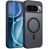 FNTCASE Google Pixel 10 Pro XL/9 Pro XL 6.8インチ用電話ケース: マグネット式半透明マット耐衝撃スリム電話カバー - ミリタリーグレードの落下防止ハードバック指紋防止保護ケース